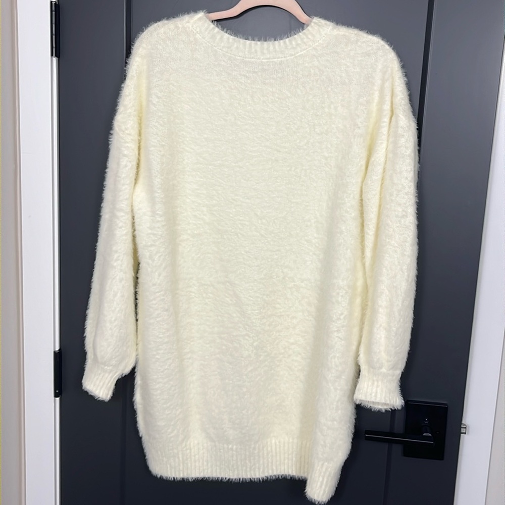 Fuzzy sweater dress